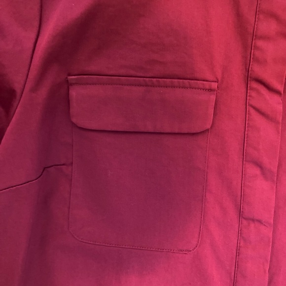 Beautiful button up shirt. Crisp burgundy red color. Worn twice. Size large. - Picture 3 of 12
